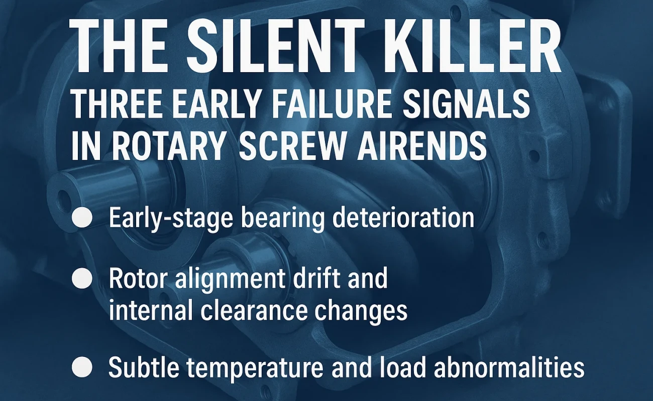 Three Early Failure Signals In Rotary Screw Airends